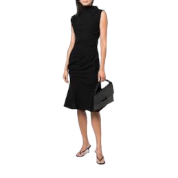 Dresses & Skirts - NWT Acne Studios Asymmetric High Neck Wool dress in black size 38
